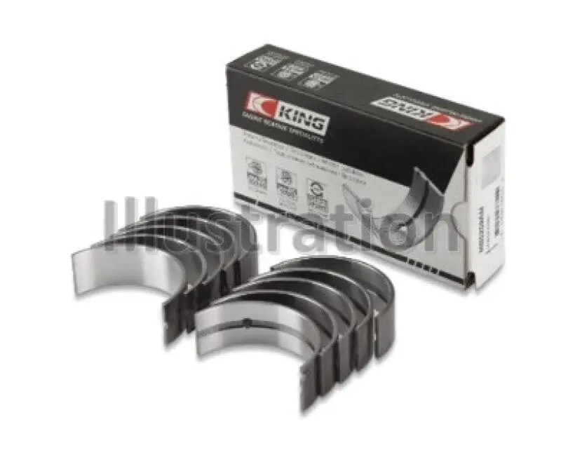 King Engine Bearings Honda D16a/Y/Z H22a4 F23a Crankshaft Main Bearing Set - Size Std 2
