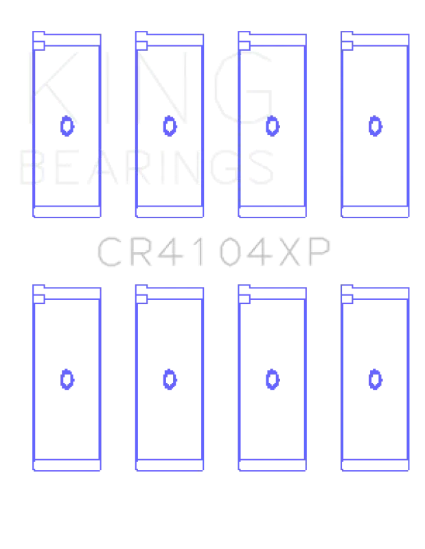 King Engine Bearings Audi/Vw 83-03 1.6L/1.8L/2.0L Performance Rod Bearing Set - Size +0.25Mm 2