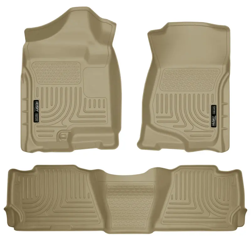 Husky Liners 07-13 Gm Escalade Esv/Avalanche/Suburban Weatherbeater Tan Front/2Nd Row Floor Liners 1