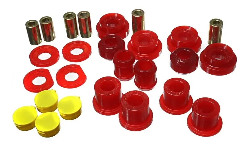 Energy Suspension 06-11 Honda Civic Red Rear Lower Trailing Arm And Lower Knuckle Bushing Set 1