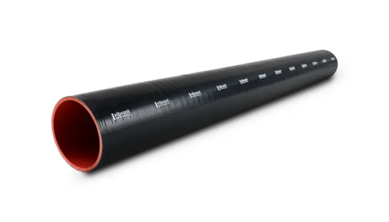 Vibrant 4 Ply Reinforced Silicone Straight Hose Coupling - 1.75In I.D. X 36In Long (Black) 2