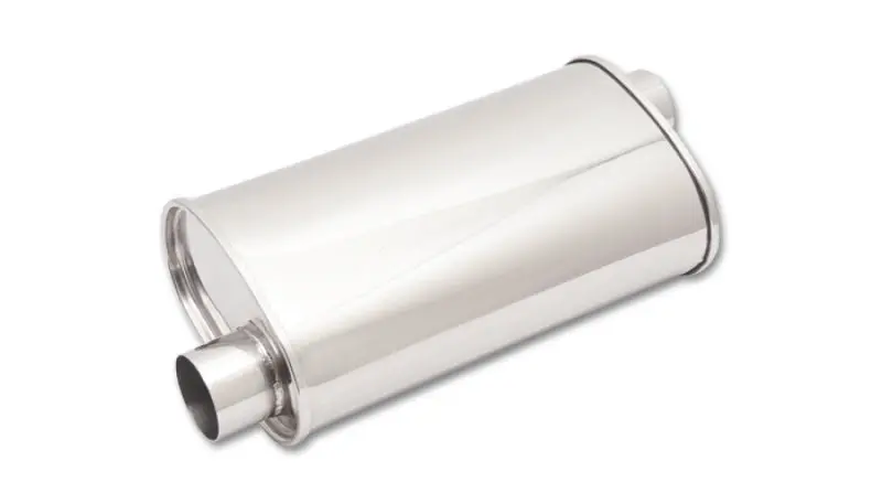 Vibrant Streetpower Oval Muffler 5In X 9In X 15In - 2.25In Inlet/Outlet (Offset-Offset Same Side) 1