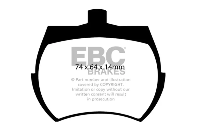 Ebc 84-92 Austin Mini 1.0L Yellowstuff Front Brake Pads 2