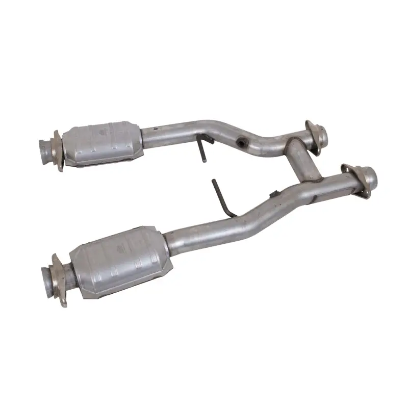 Bbk 96-04 Mustang 4.6 Gt / Cobra Short Mid H Pipe W Catalytic Converters 2-1/2 For Long Tube Headers 1