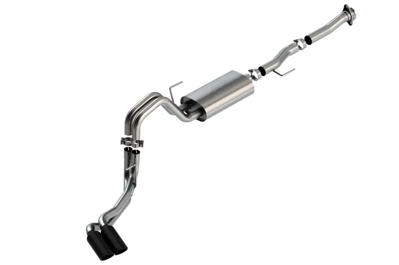 Borla F-150 2021 5.0L 2Dr Rc Sb (122.8 Wb) Xl/Xlt 3/2.25 Dse Cat-Back S-Type Black Chrome Tips 1