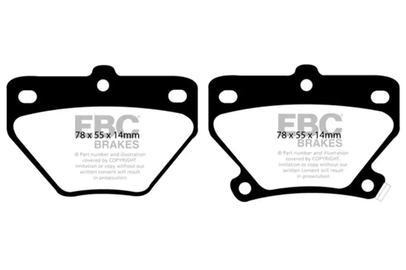 Ebc 02-08 Pontiac Vibe 1.8 Gt Redstuff Rear Brake Pads 2