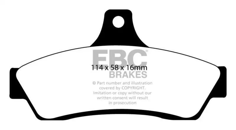 Ebc 03-04 Pontiac Gto 5.7 (Solid Rear Rotors) Yellowstuff Rear Brake Pads 2