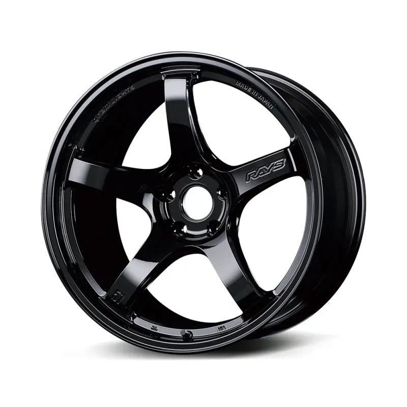 Gram Lights 57Cr 17X9 +12 5X114.3 Gloss Black Wheel 1
