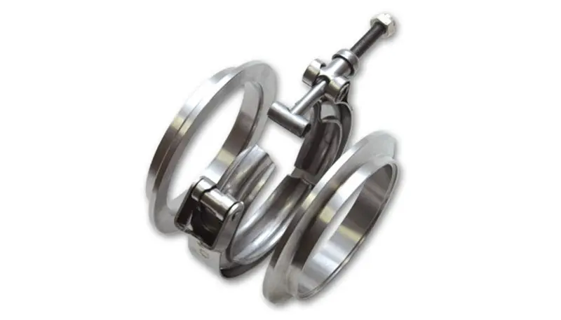 Vibrant Al V-B Flange Assembly 2.5In Od Tubing Incl 2 Al V-B Flanges 1 Ss V-B Clamp 1 Viton O-Ring 2