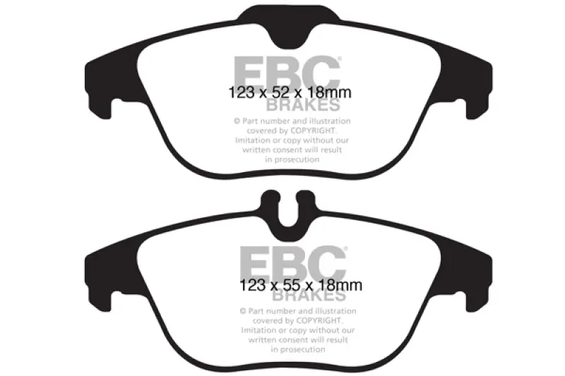 Ebc 12-14 Mercedes-Benz C250 (W204) 1.8 Turbo Redstuff Rear Brake Pads 1