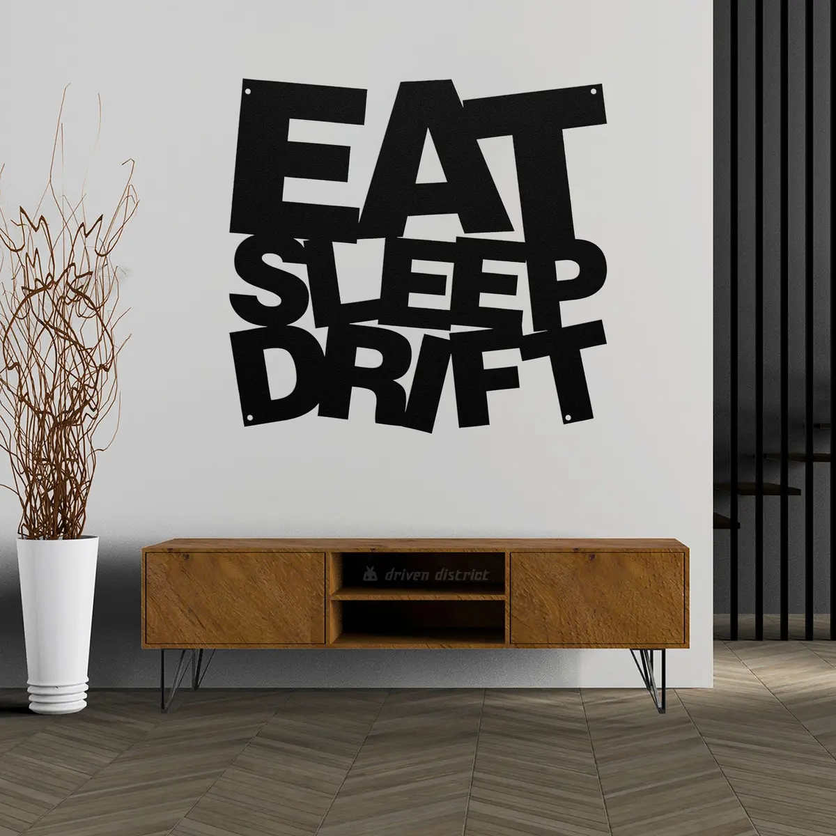 Eat Sleep Drift Metal Wall Art 1