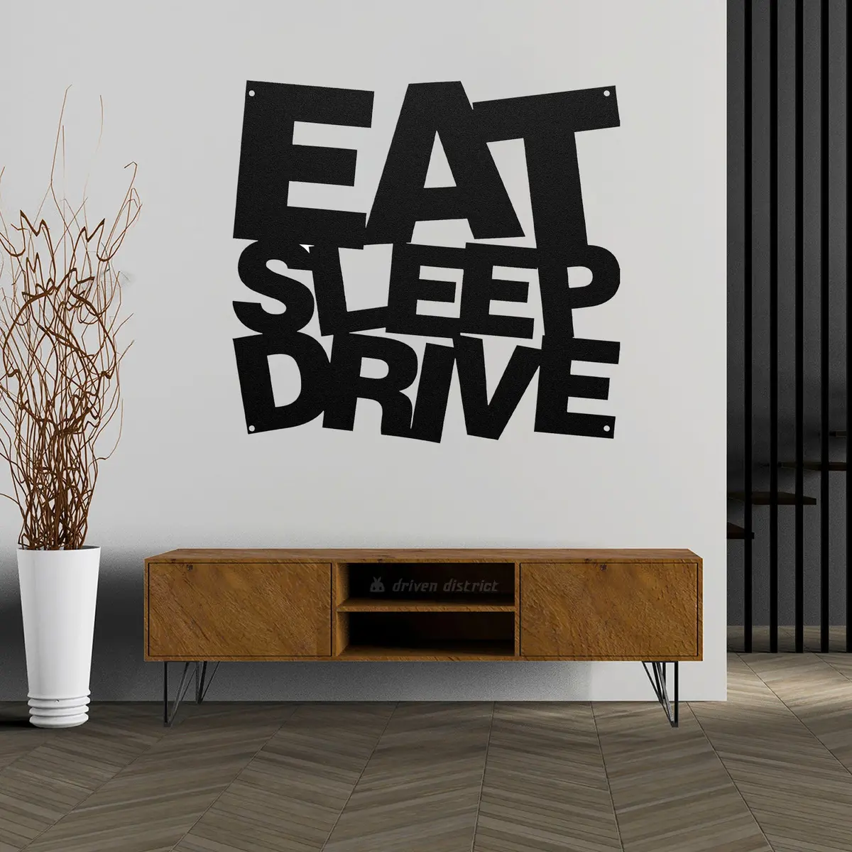 Eat Sleep Drive Metal Wall Art 1