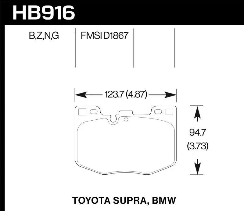 Hawk 2020 Toyota Supra / 19-20 Bmw Z4 Hp+ Street Front Brake Pads 2