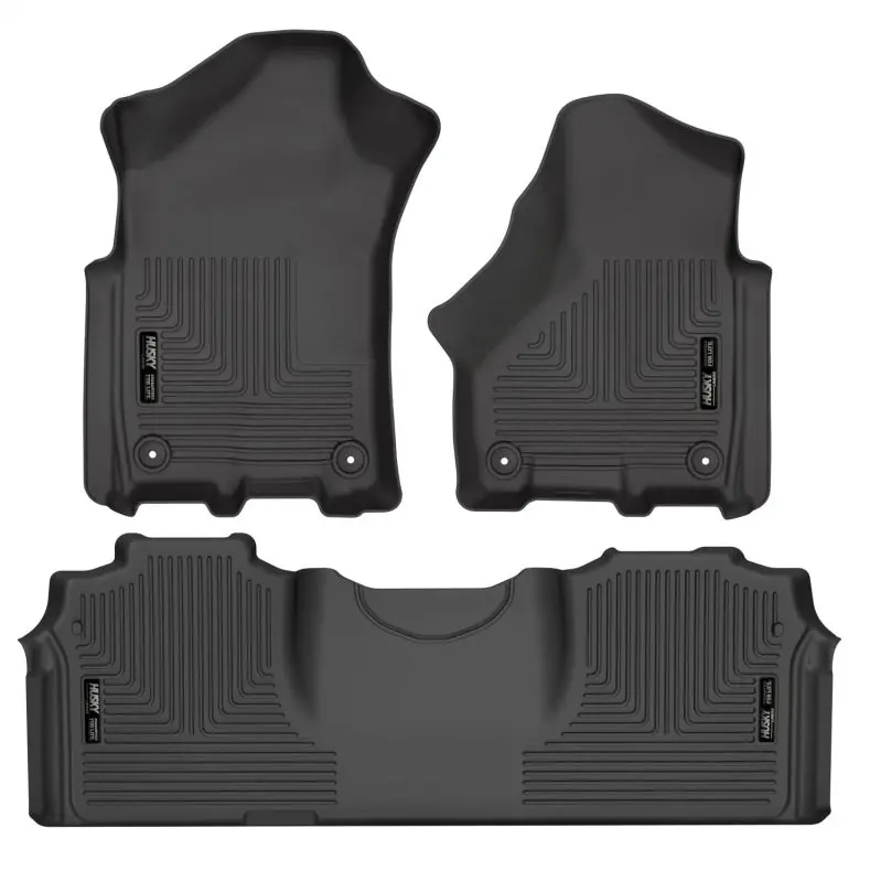 Husky Liners 19-21 Ram 2500/3500 Mega Cab Weatherbeater Front And 2Nd Seat Floor Liners - Black 1
