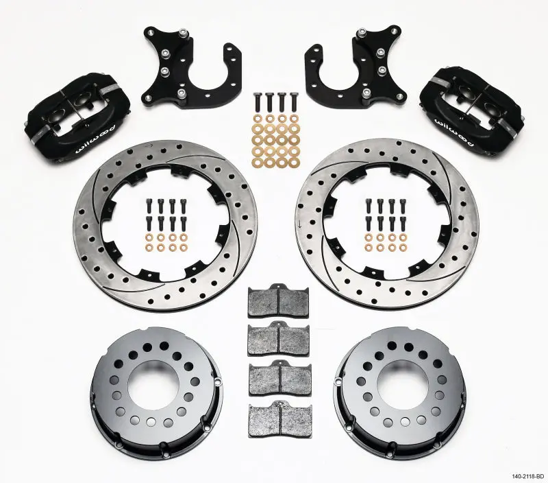 Wilwood Forged Dynalite P/S Rear Kit Drilled Rotor New Big Ford 2.50In Offset 1