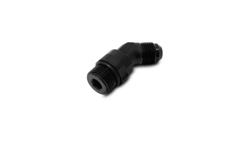 Vibrant -10An Male To Male -10An Straight Cut 45 Degree Adapter Fitting - Anodized Black 2