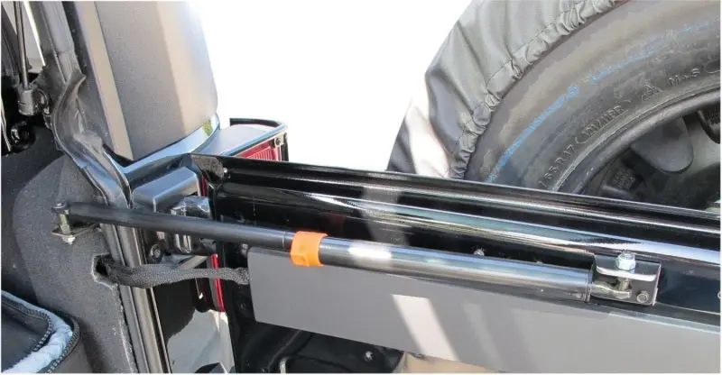 Rampage 2007-2010 Jeep Wrangler(Jk) Rear Door Heavy Duty Gas Strut - Black 1