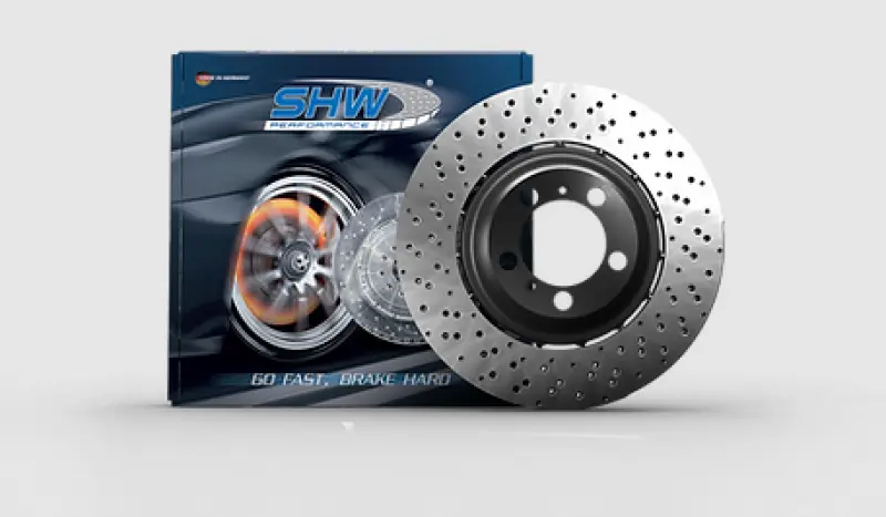 Shw 2021 Bmw M2 Comp 3.0L W/O Ceramic Brake Right Front Cross-Drilled Lw Brake Rotor (34118072018) 2
