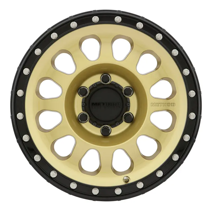 Method Mr315 17X8.5 0Mm Offset 6X5.5 106.25Mm Cb Gold/Black Street Loc Wheel 2