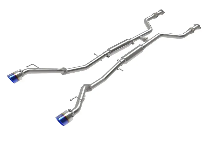 Afe Power Takeda 2023 Nissan Z 2 1/2In 304 Ss Cat-Back Exhaust System W/ Blue Flame Tips 1