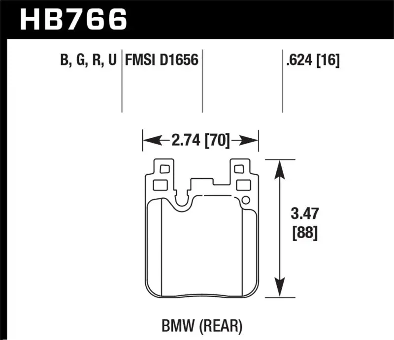 Hawk 14-20 Bmw 2-Series / 12-18 Bmw 3-Series Performance Ceramic Street Rear Brake Pads 2