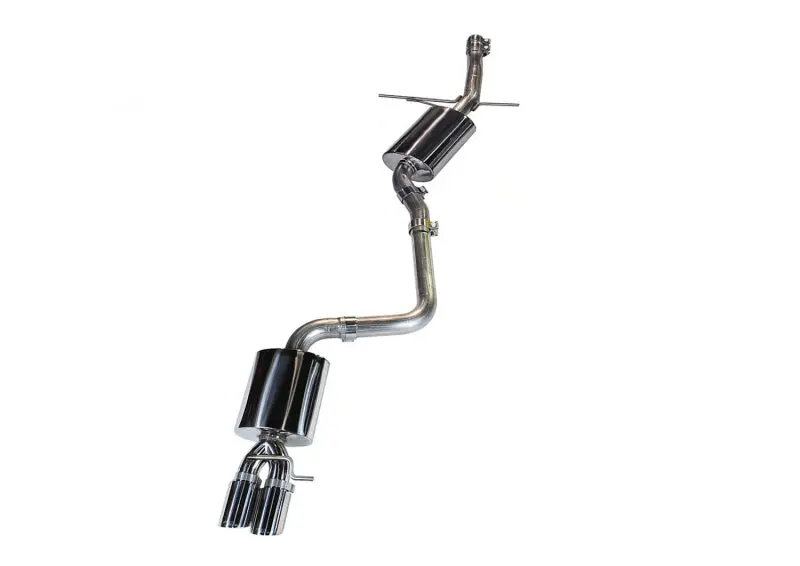 Awe Tuning Audi B8 A4 Touring Edition Exhaust - Single Side Diamond Black Tips 1