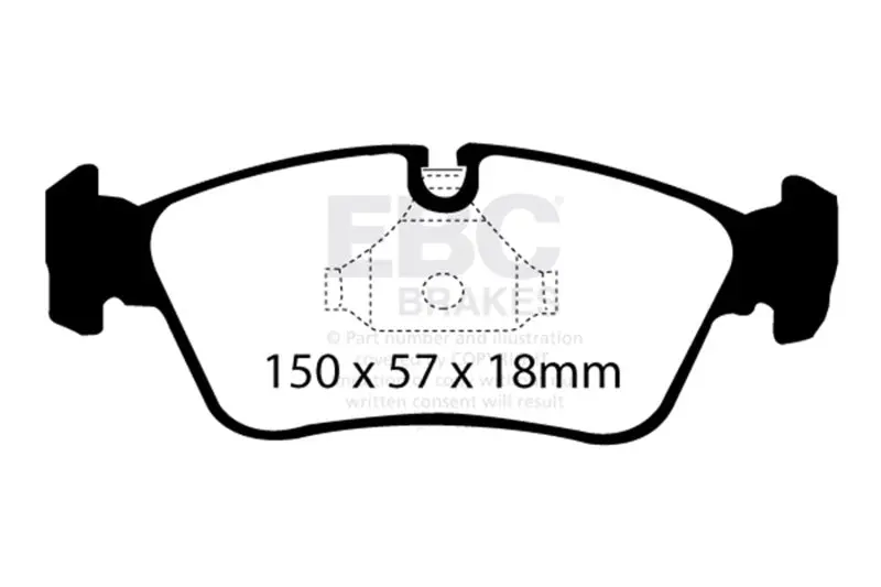 Ebc 99-02 Bmw Z3 2.5 Redstuff Front Brake Pads 2