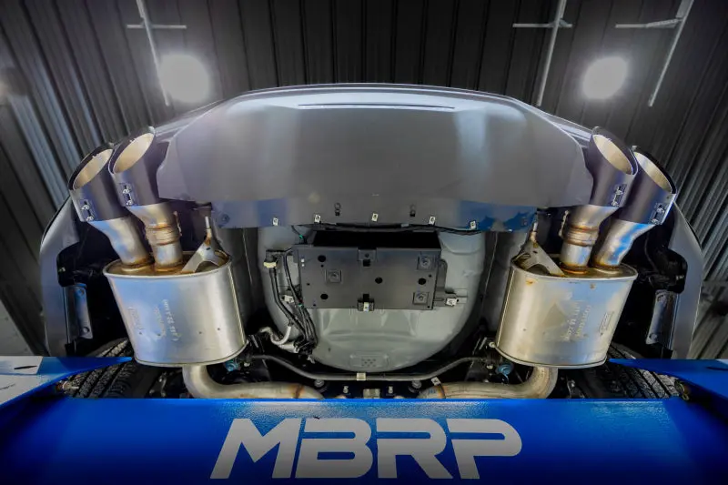 Mbrp 15-24 Ford Mustang T304 Ss 4In Od / 6.5In Length Quad Tip Cover Kit - Black Tip 2