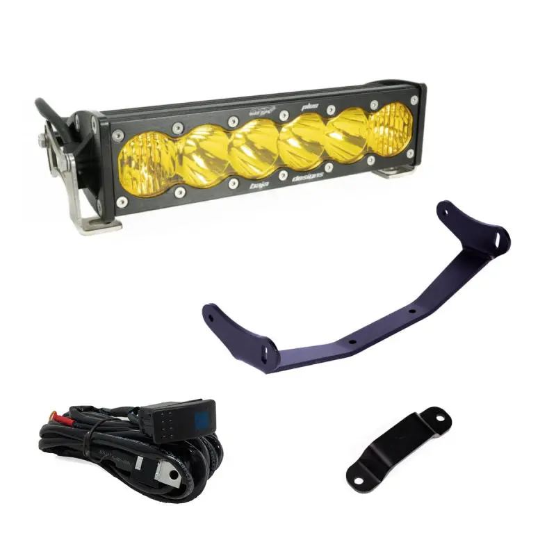 Baja Designs Can-Am Maverick R Amber 10In Onx6+ Shock Tower Kit 1