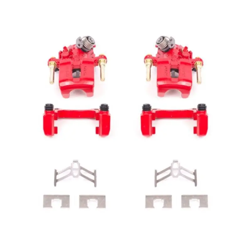 Power Stop 92-01 Honda Prelude Rear Red Calipers W/Brackets - Pair 1