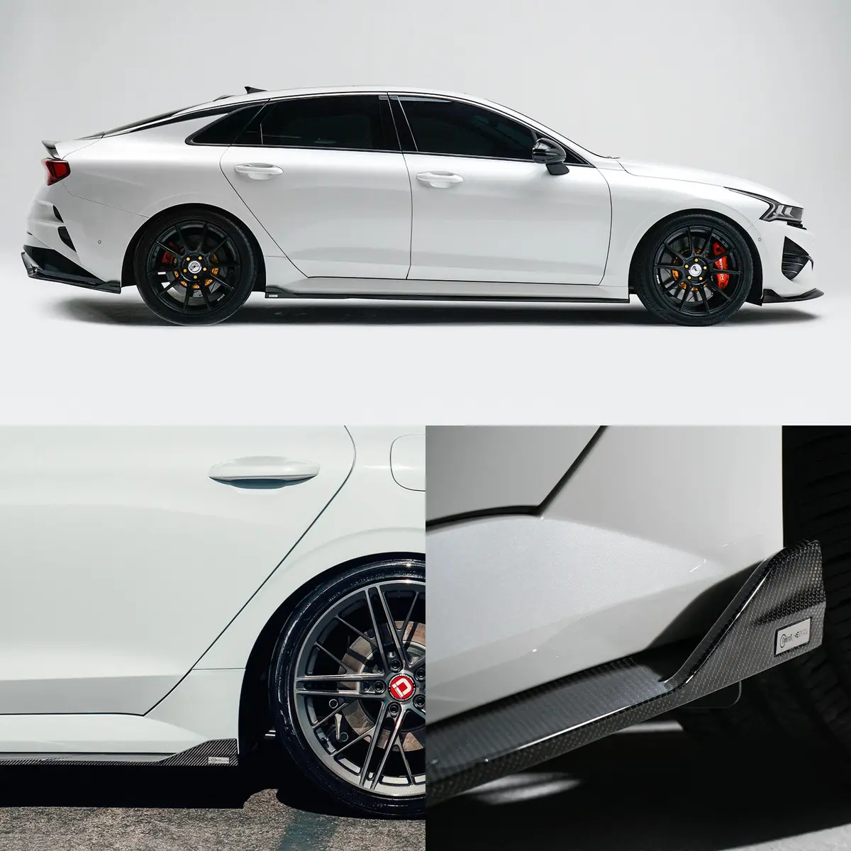 Kia K5 Carbon Fiber Side Skirts - Adro 1