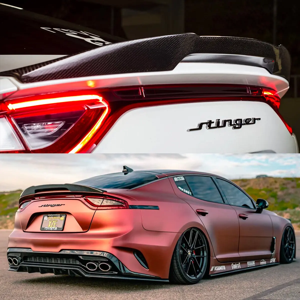 Kia Stinger Carbon Fiber Duckbill Spoiler V1 - Adro 1