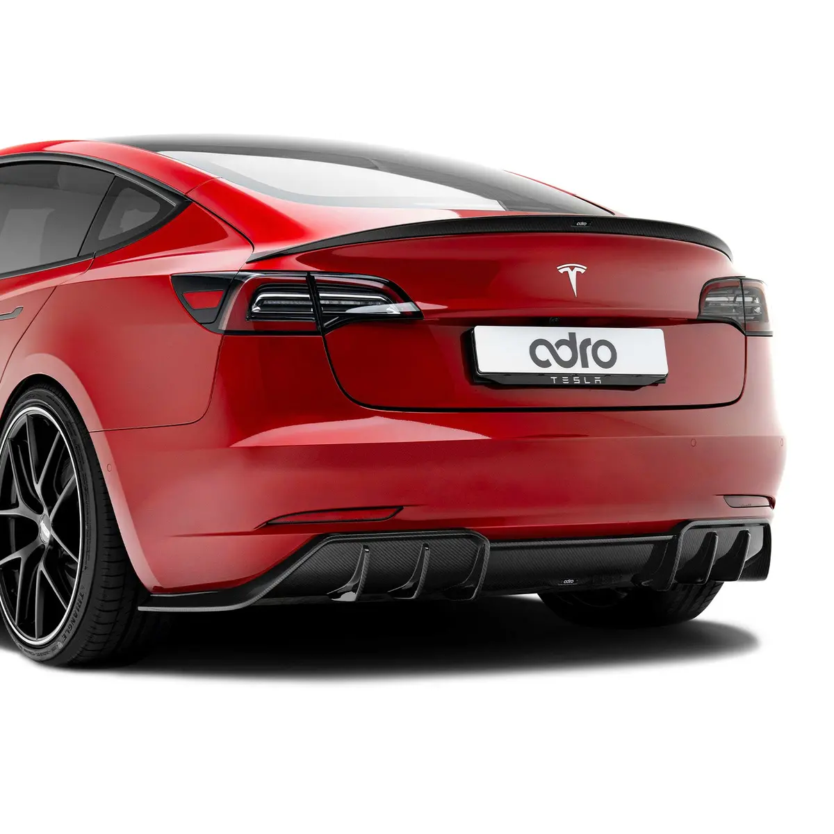 Tesla Model 3 Prepreg Carbon Fiber Duckbill Spoiler - Adro 1