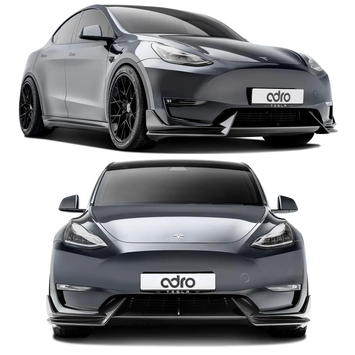 Tesla Model Y Prepreg Carbon Fiber Front Lip - Adro 1