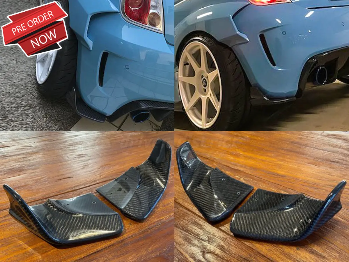 Three Hundred Abarth 500 Carbon Fiber Rear Under Fin Canards 1