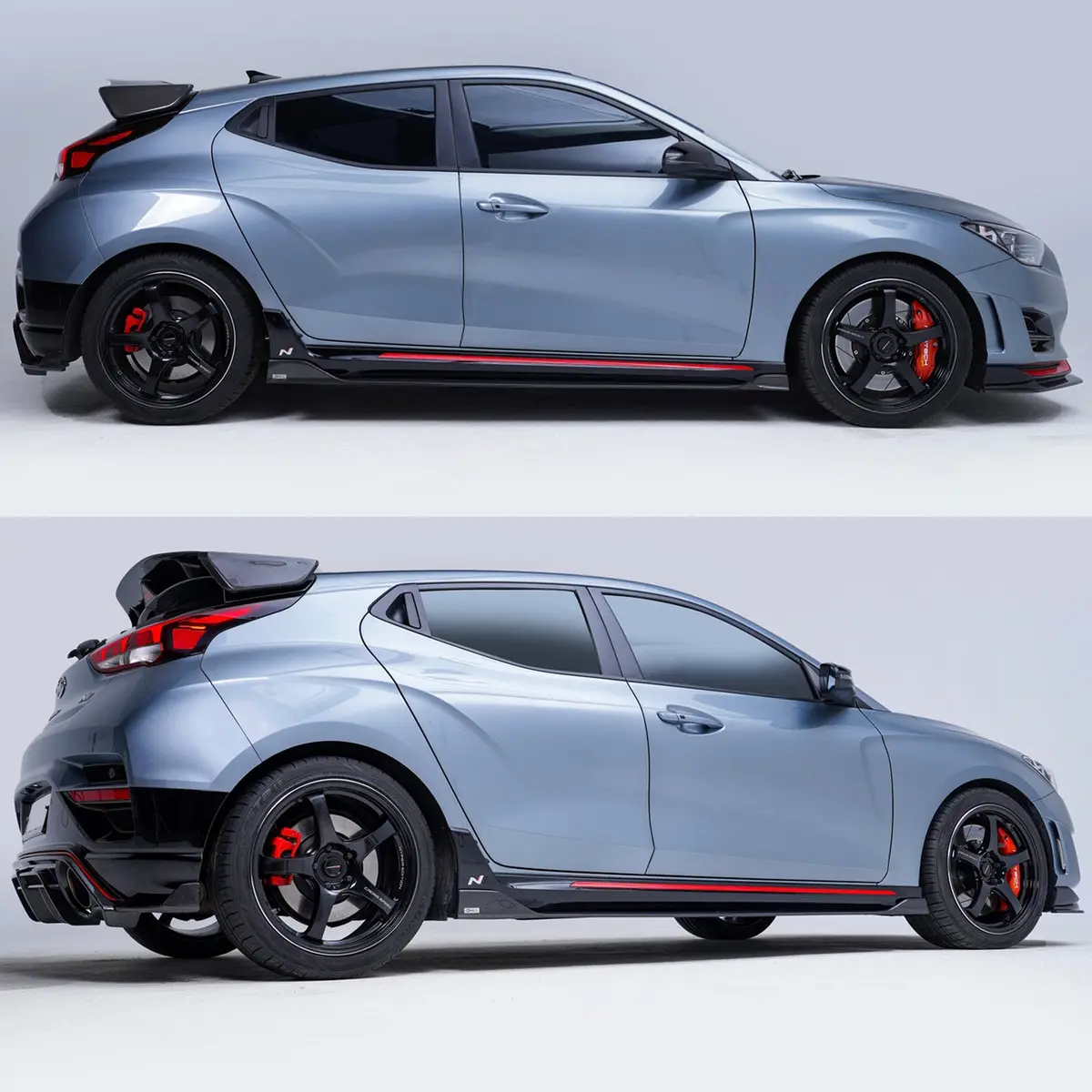 Hyundai Veloster N Carbon Fiber Side Skirts (V2) - Adro 1