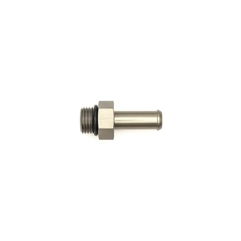 Deatschwerks 6An Orb Male To 3/8-Inch Male Barb Fitting With O-Ring – Matte Black Anodized 1