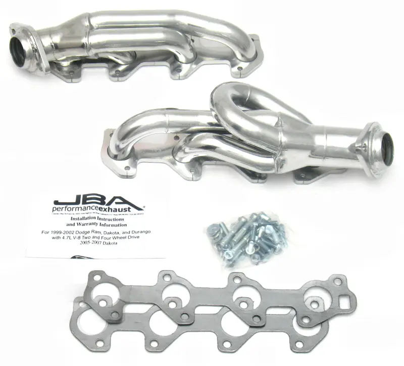 Jba Cat4Ward Headers – 1.5-Inch Primary Tubes, Silver Finish For 2004–2007 Dodge Dakota 4.7L 1