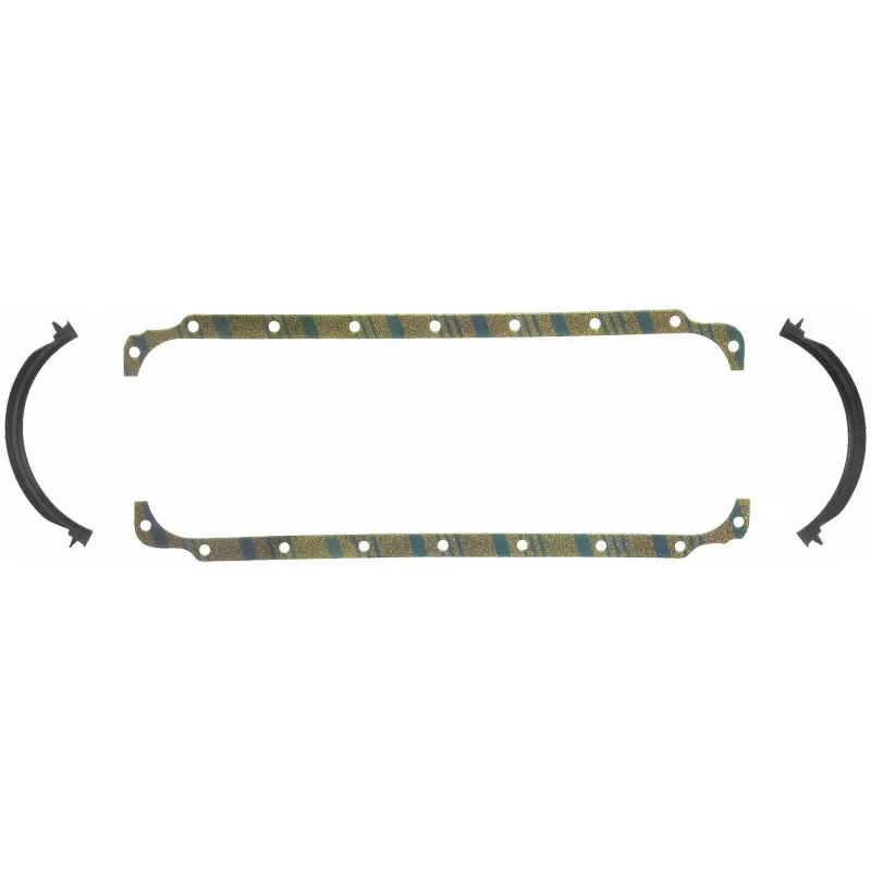 Fel-Pro Blue Stripe Oil Pan Gasket Set – Cork-Rubber, For Dodge D150 Os 6566 C-2 Engine 1