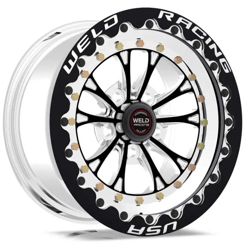 Weld Vitesse 15X14 / 5X4.5 Bp / 6.5In. Bs Black Wheel - Black Single Beadlock Mt 1