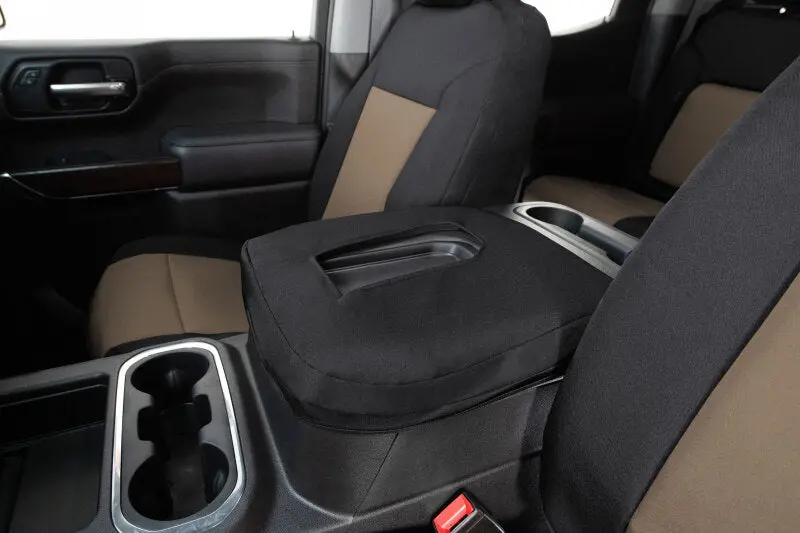 Covercraft Endura Precisionfit Front Row Seat Covers For 2018–2024 Mercedes-Benz Sprinter – Tan/Black 1