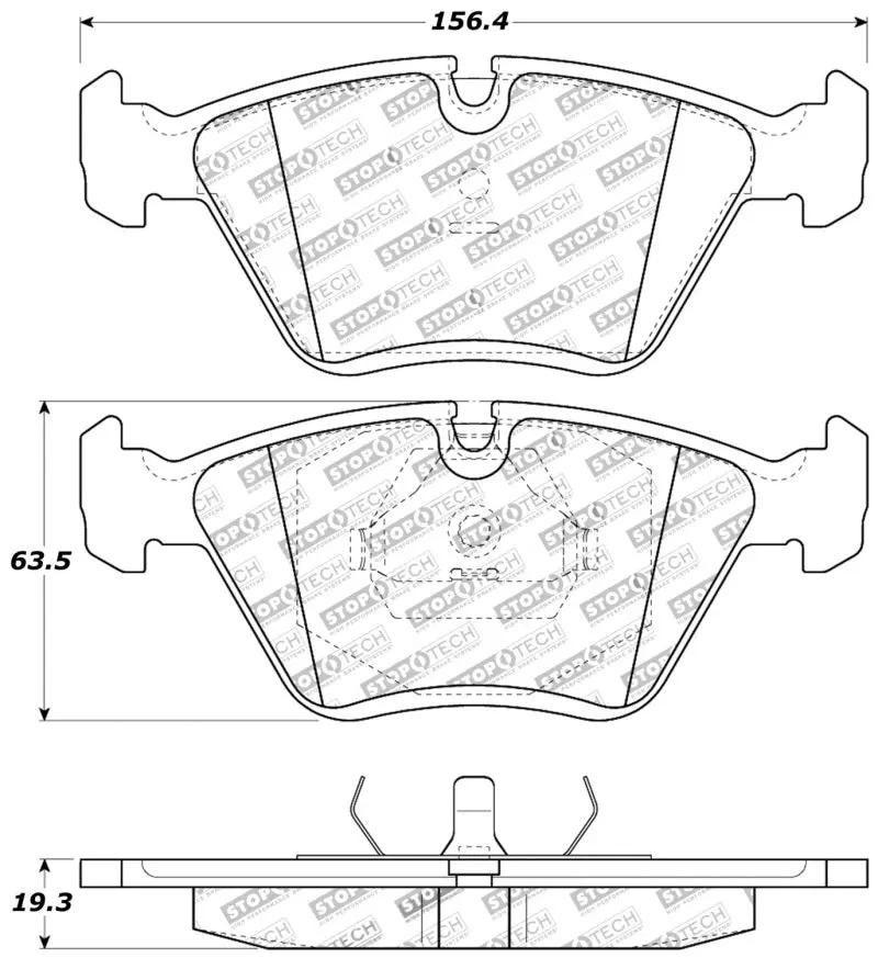 Stoptech Performance Front Brake Pads For Bmw M Series – Compatible With E36 M3, E46 M3, E34 M5, E36 Z3 M, And E34 530 1