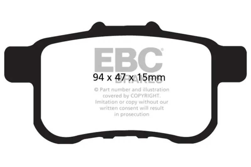 Ebc Ultimax2 Rear Brake Pads For 2009–2014 Acura Tsx (2.4L) 1