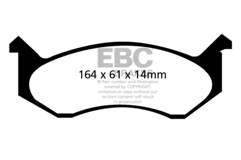 Ebc Ultimax2 Front Brake Pads – Compatible With 1996–1997 Dodge Ram Van B1500 1