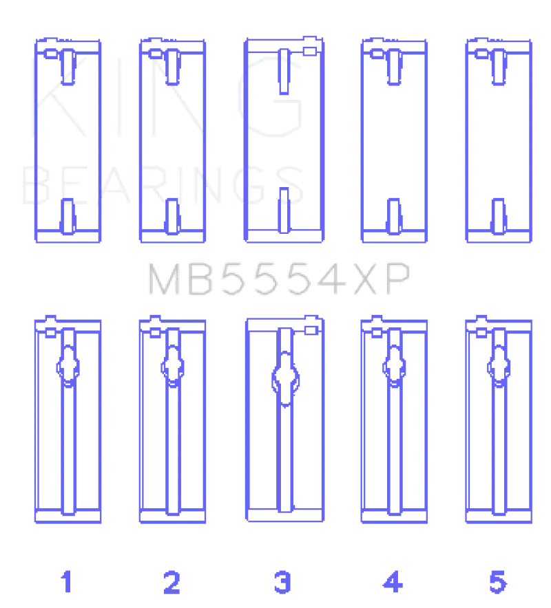 King Performance Main Bearing Set For Toyota 3Sgte Engine – Stdx-Sized Precision Race Bearings 1