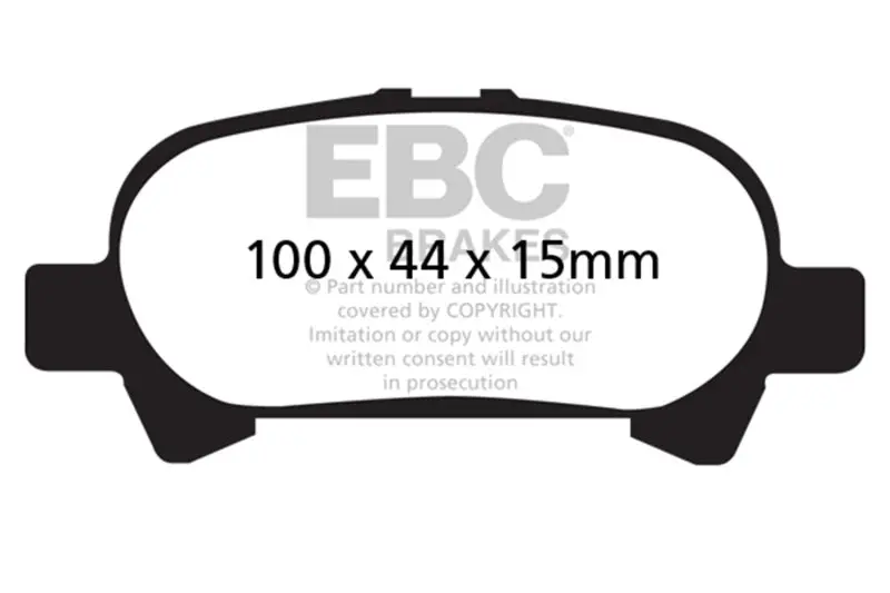 Ebc Redstuff Rear Brake Pads — Compatible With 2000–2004 Toyota Avalon 3.0L 1