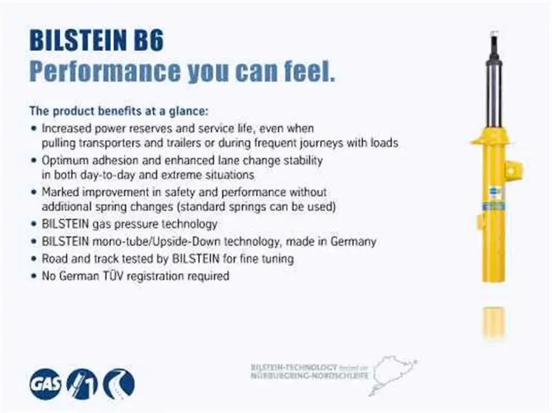 Bilstein B6 Replacement Strut Assembly – Front Right For 2009–2015 Honda Pilot 1