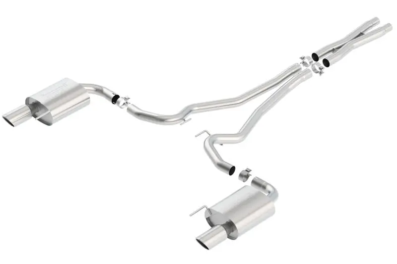 Borla S-Type Cat-Back Exhaust For 2015–2017 Ford Mustang Gt 5.0L – Dual 2.5" Pipes, 4" Tips, At/Mt Compatible 1