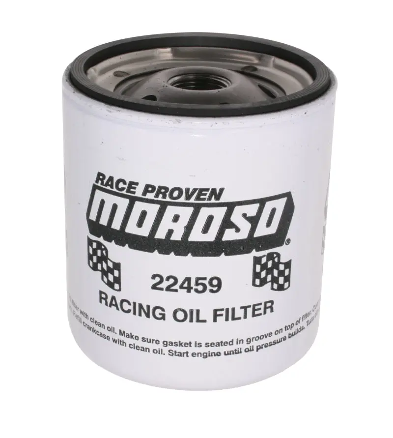 Moroso High-Performance Oil Filter – 13/16"-16 Thread, 4-9/32" Tall, For Racing Applications 1
