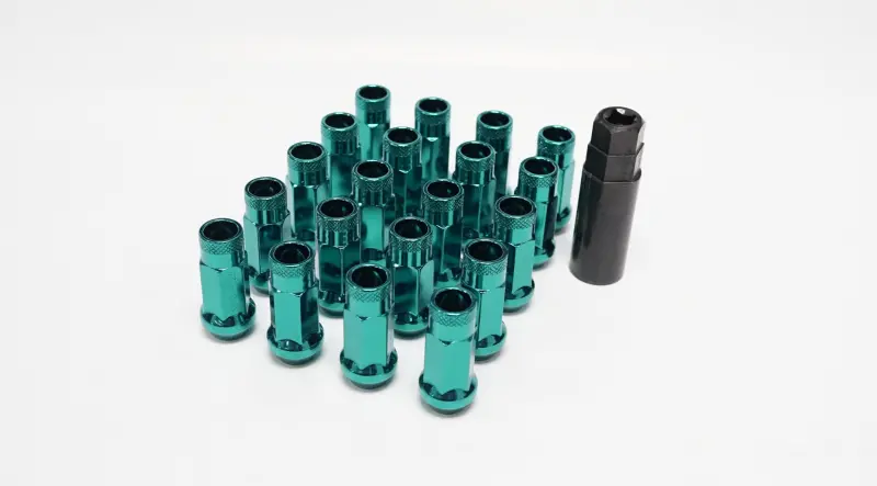 Wheel Mate 12X1.50 48Mm Muteki Sr48 Green Blue Open End Lug Nuts 1